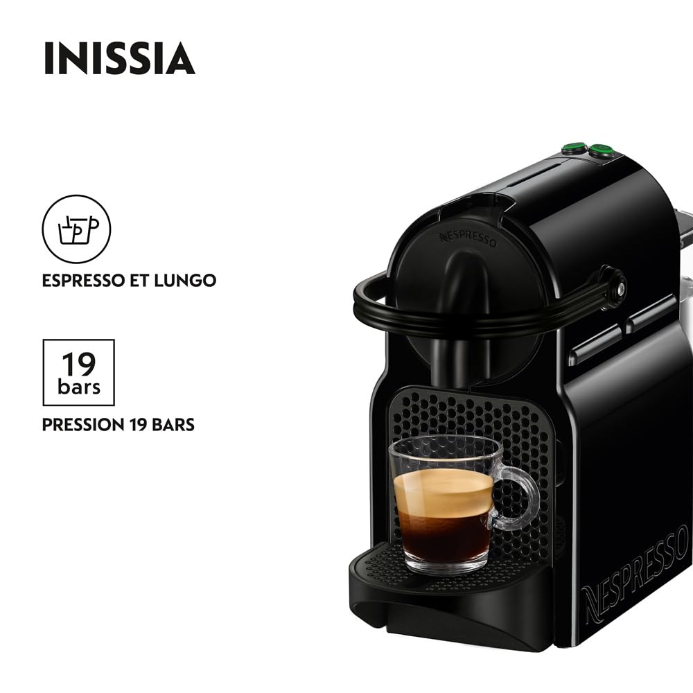 Machine à Café Inissia à Capsules - Noir