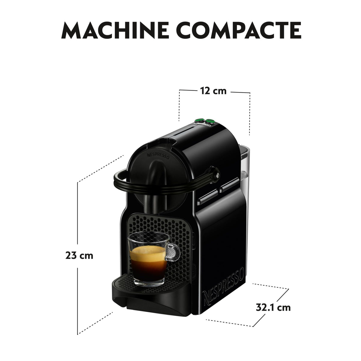 Machine à Café Inissia à Capsules - Noir