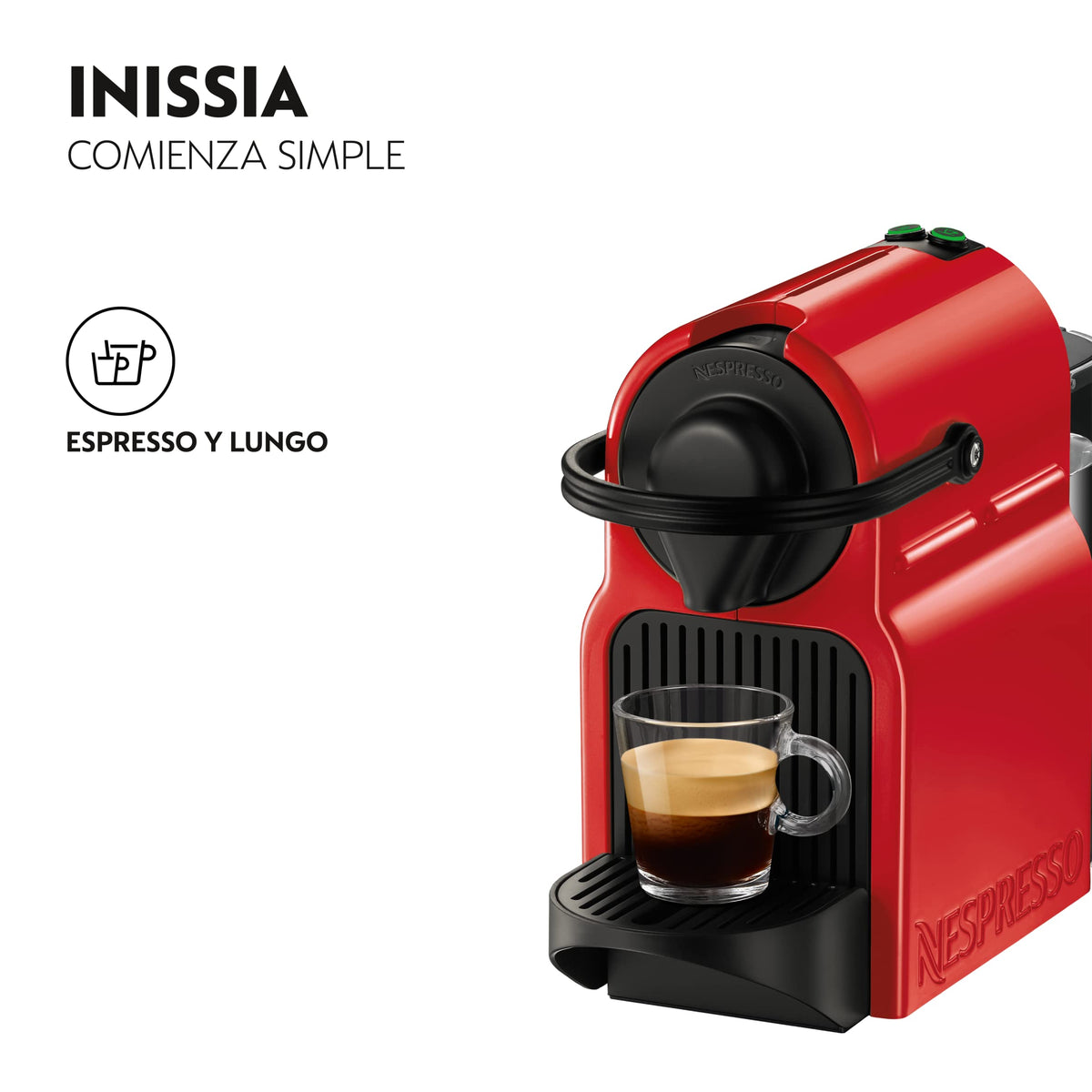 Machine à Café Inissia - Réservoir 0,7 L, Rouge Rubis